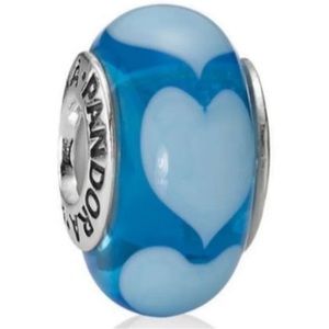 RETIRED PANDORA BLUE HEART CHARM